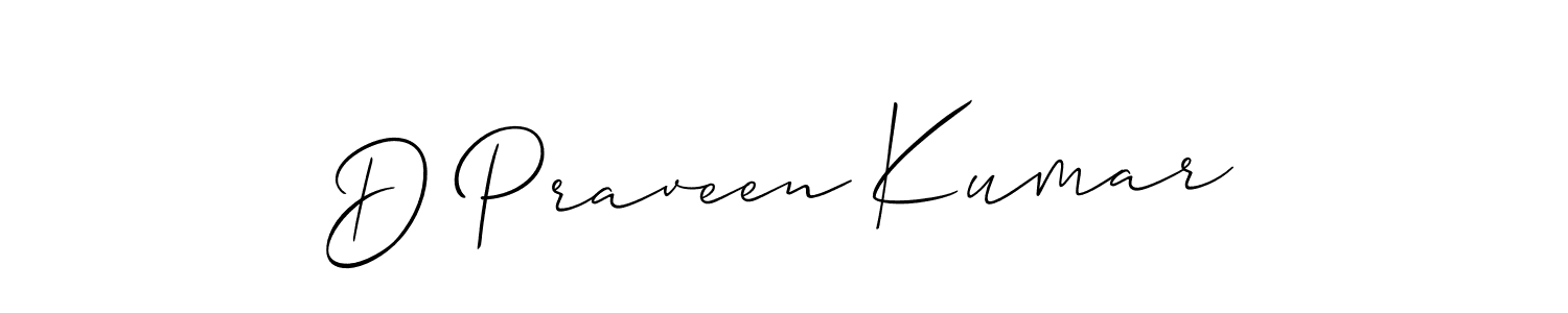 Create a beautiful signature design for name D Praveen Kumar. With this signature (Allison_Script) fonts, you can make a handwritten signature for free. D Praveen Kumar signature style 2 images and pictures png