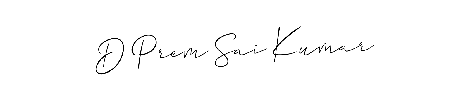 You can use this online signature creator to create a handwritten signature for the name D Prem Sai Kumar. This is the best online autograph maker. D Prem Sai Kumar signature style 2 images and pictures png