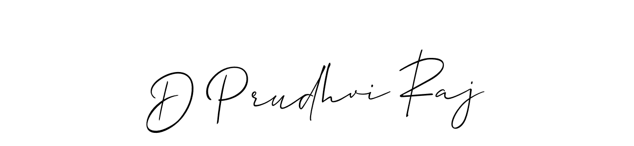 The best way (Allison_Script) to make a short signature is to pick only two or three words in your name. The name D Prudhvi Raj include a total of six letters. For converting this name. D Prudhvi Raj signature style 2 images and pictures png
