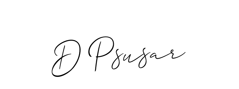 Create a beautiful signature design for name D Psusar. With this signature (Allison_Script) fonts, you can make a handwritten signature for free. D Psusar signature style 2 images and pictures png