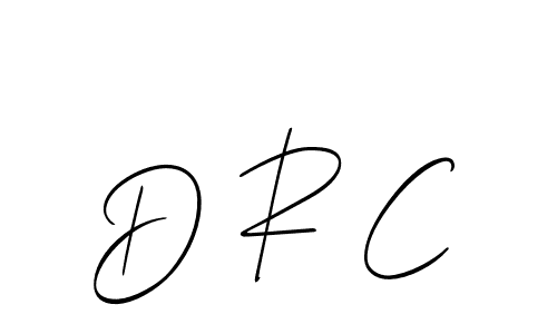 Design your own signature with our free online signature maker. With this signature software, you can create a handwritten (Allison_Script) signature for name D R C. D R C signature style 2 images and pictures png