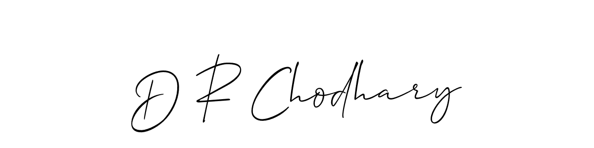 Create a beautiful signature design for name D R Chodhary. With this signature (Allison_Script) fonts, you can make a handwritten signature for free. D R Chodhary signature style 2 images and pictures png