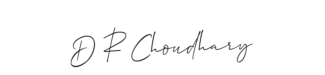 Design your own signature with our free online signature maker. With this signature software, you can create a handwritten (Allison_Script) signature for name D R Choudhary. D R Choudhary signature style 2 images and pictures png