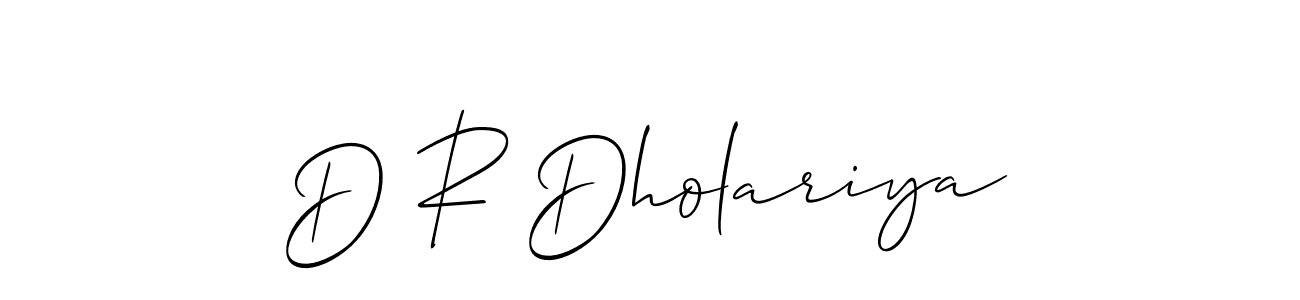 Also we have D R Dholariya name is the best signature style. Create professional handwritten signature collection using Allison_Script autograph style. D R Dholariya signature style 2 images and pictures png