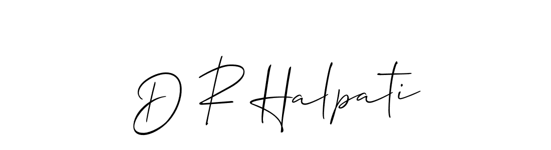 How to make D R Halpati signature? Allison_Script is a professional autograph style. Create handwritten signature for D R Halpati name. D R Halpati signature style 2 images and pictures png