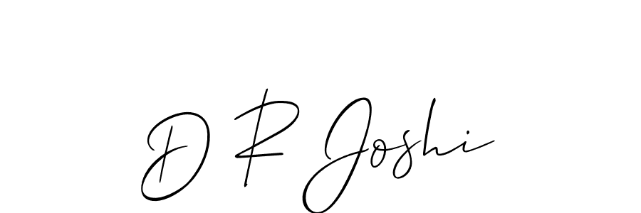 Design your own signature with our free online signature maker. With this signature software, you can create a handwritten (Allison_Script) signature for name D R Joshi. D R Joshi signature style 2 images and pictures png