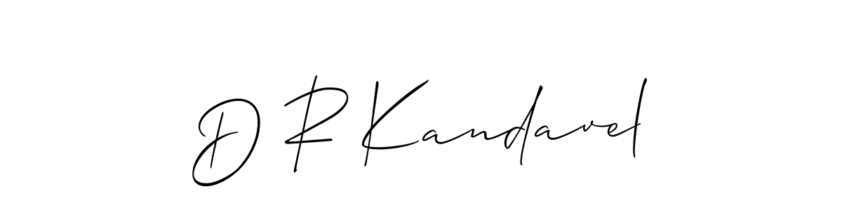 How to make D R Kandavel signature? Allison_Script is a professional autograph style. Create handwritten signature for D R Kandavel name. D R Kandavel signature style 2 images and pictures png