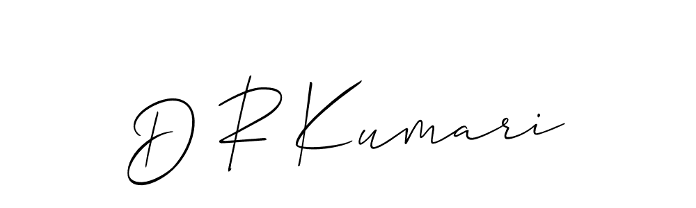 How to Draw D R Kumari signature style? Allison_Script is a latest design signature styles for name D R Kumari. D R Kumari signature style 2 images and pictures png