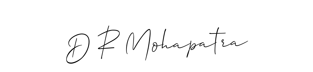 Use a signature maker to create a handwritten signature online. With this signature software, you can design (Allison_Script) your own signature for name D R Mohapatra. D R Mohapatra signature style 2 images and pictures png