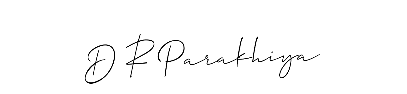 How to make D R Parakhiya signature? Allison_Script is a professional autograph style. Create handwritten signature for D R Parakhiya name. D R Parakhiya signature style 2 images and pictures png