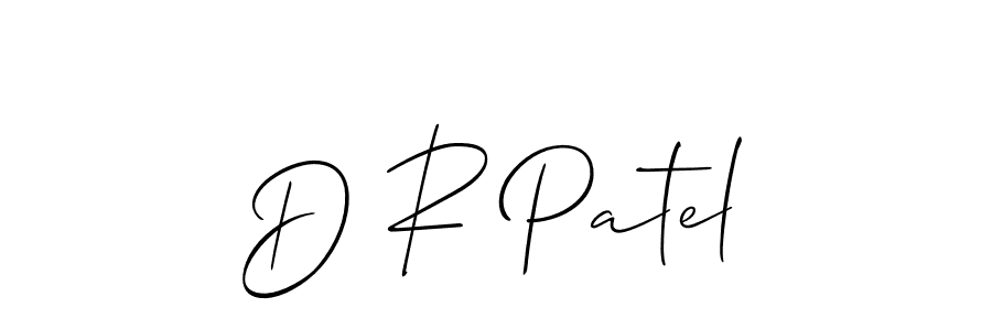 Make a beautiful signature design for name D R Patel. With this signature (Allison_Script) style, you can create a handwritten signature for free. D R Patel signature style 2 images and pictures png