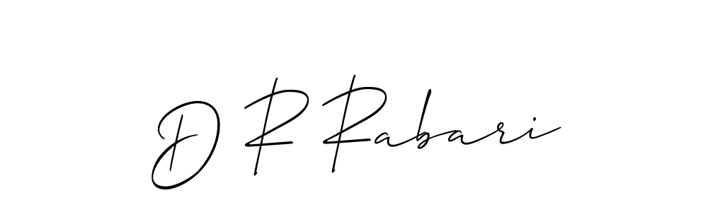 Use a signature maker to create a handwritten signature online. With this signature software, you can design (Allison_Script) your own signature for name D R Rabari. D R Rabari signature style 2 images and pictures png