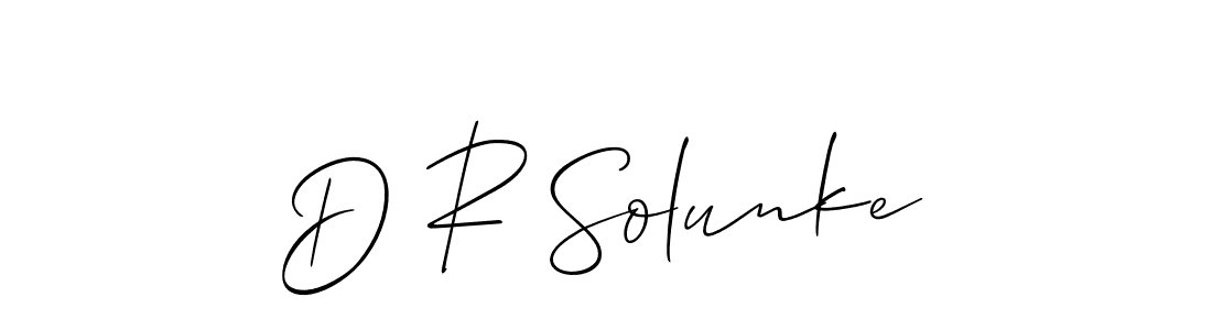 D R Solunke stylish signature style. Best Handwritten Sign (Allison_Script) for my name. Handwritten Signature Collection Ideas for my name D R Solunke. D R Solunke signature style 2 images and pictures png