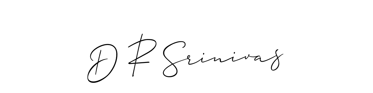 if you are searching for the best signature style for your name D R Srinivas. so please give up your signature search. here we have designed multiple signature styles  using Allison_Script. D R Srinivas signature style 2 images and pictures png