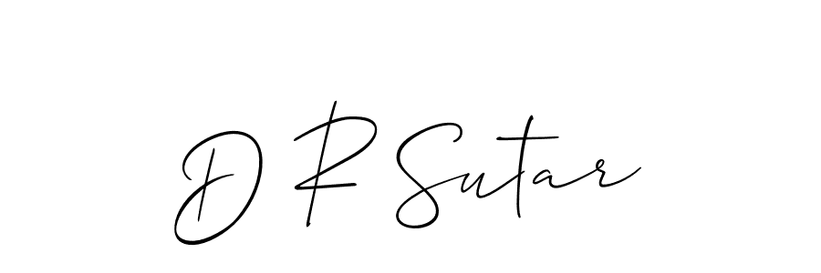 Also we have D R Sutar name is the best signature style. Create professional handwritten signature collection using Allison_Script autograph style. D R Sutar signature style 2 images and pictures png