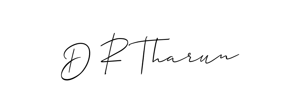 Design your own signature with our free online signature maker. With this signature software, you can create a handwritten (Allison_Script) signature for name D R Tharun. D R Tharun signature style 2 images and pictures png
