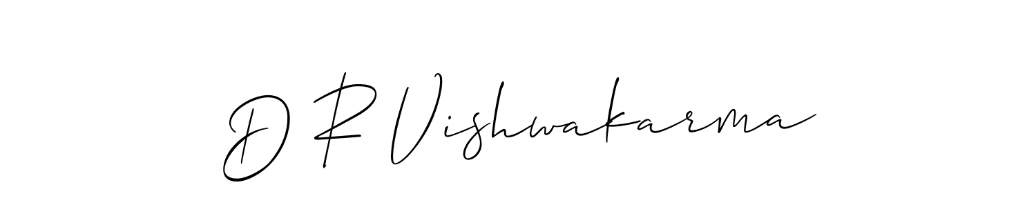 How to make D R Vishwakarma name signature. Use Allison_Script style for creating short signs online. This is the latest handwritten sign. D R Vishwakarma signature style 2 images and pictures png