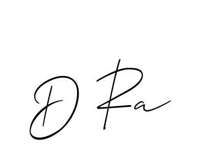 How to make D Ra signature? Allison_Script is a professional autograph style. Create handwritten signature for D Ra name. D Ra signature style 2 images and pictures png