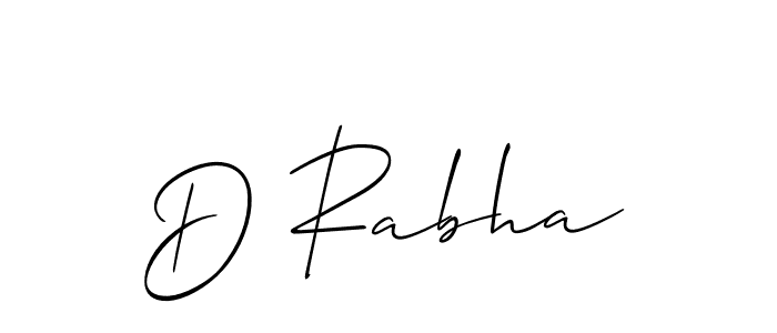 Make a short D Rabha signature style. Manage your documents anywhere anytime using Allison_Script. Create and add eSignatures, submit forms, share and send files easily. D Rabha signature style 2 images and pictures png