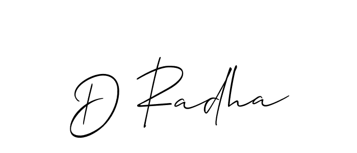 See photos of D Radha official signature by Spectra . Check more albums & portfolios. Read reviews & check more about Allison_Script font. D Radha signature style 2 images and pictures png