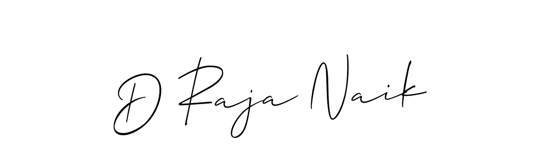 Design your own signature with our free online signature maker. With this signature software, you can create a handwritten (Allison_Script) signature for name D Raja Naik. D Raja Naik signature style 2 images and pictures png