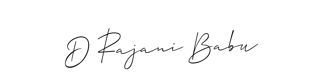 Make a beautiful signature design for name D Rajani Babu. With this signature (Allison_Script) style, you can create a handwritten signature for free. D Rajani Babu signature style 2 images and pictures png