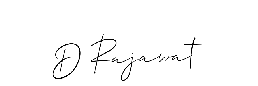 Create a beautiful signature design for name D Rajawat. With this signature (Allison_Script) fonts, you can make a handwritten signature for free. D Rajawat signature style 2 images and pictures png