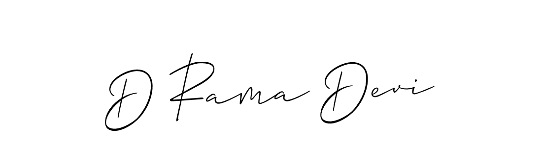 How to make D Rama Devi signature? Allison_Script is a professional autograph style. Create handwritten signature for D Rama Devi name. D Rama Devi signature style 2 images and pictures png