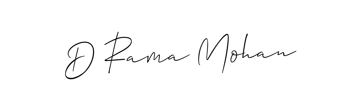 Create a beautiful signature design for name D Rama Mohan. With this signature (Allison_Script) fonts, you can make a handwritten signature for free. D Rama Mohan signature style 2 images and pictures png