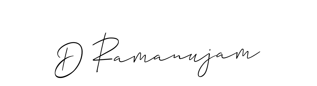 Create a beautiful signature design for name D Ramanujam. With this signature (Allison_Script) fonts, you can make a handwritten signature for free. D Ramanujam signature style 2 images and pictures png