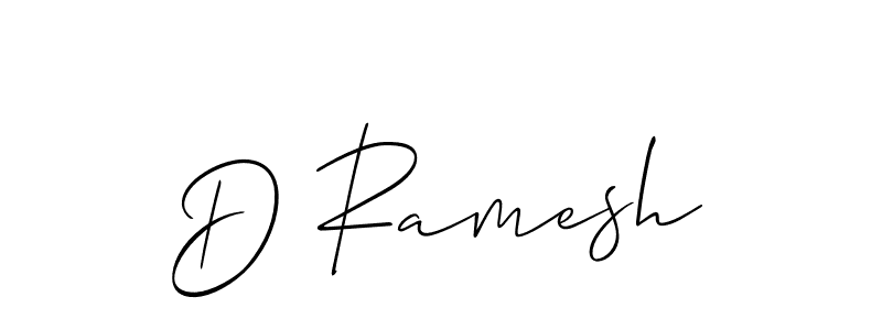 Design your own signature with our free online signature maker. With this signature software, you can create a handwritten (Allison_Script) signature for name D Ramesh. D Ramesh signature style 2 images and pictures png