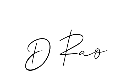 if you are searching for the best signature style for your name D Rao. so please give up your signature search. here we have designed multiple signature styles  using Allison_Script. D Rao signature style 2 images and pictures png