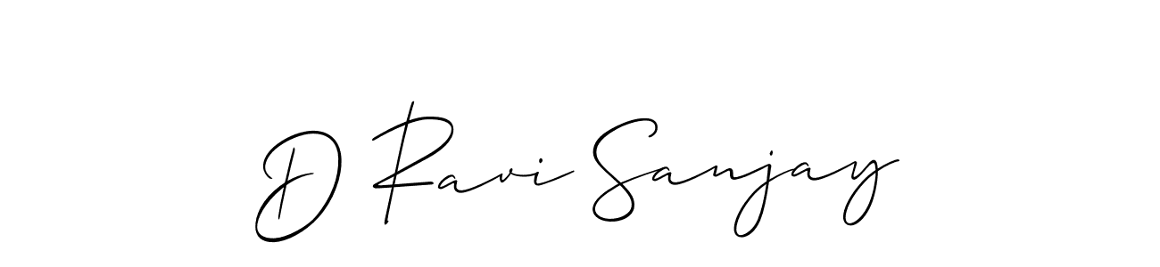 It looks lik you need a new signature style for name D Ravi Sanjay. Design unique handwritten (Allison_Script) signature with our free signature maker in just a few clicks. D Ravi Sanjay signature style 2 images and pictures png