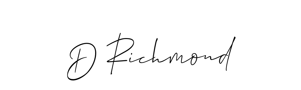 You should practise on your own different ways (Allison_Script) to write your name (D Richmond) in signature. don't let someone else do it for you. D Richmond signature style 2 images and pictures png