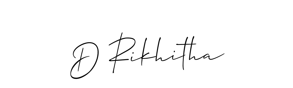 See photos of D Rikhitha official signature by Spectra . Check more albums & portfolios. Read reviews & check more about Allison_Script font. D Rikhitha signature style 2 images and pictures png