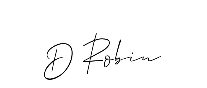 Also You can easily find your signature by using the search form. We will create D Robin name handwritten signature images for you free of cost using Allison_Script sign style. D Robin signature style 2 images and pictures png