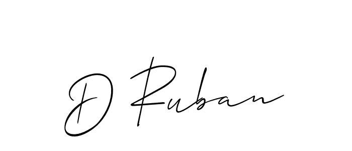 Also You can easily find your signature by using the search form. We will create D Ruban name handwritten signature images for you free of cost using Allison_Script sign style. D Ruban signature style 2 images and pictures png