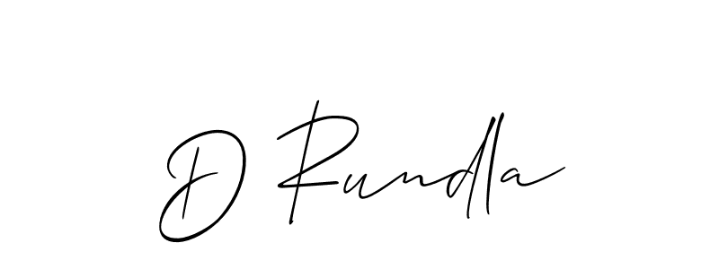 Best and Professional Signature Style for D Rundla. Allison_Script Best Signature Style Collection. D Rundla signature style 2 images and pictures png