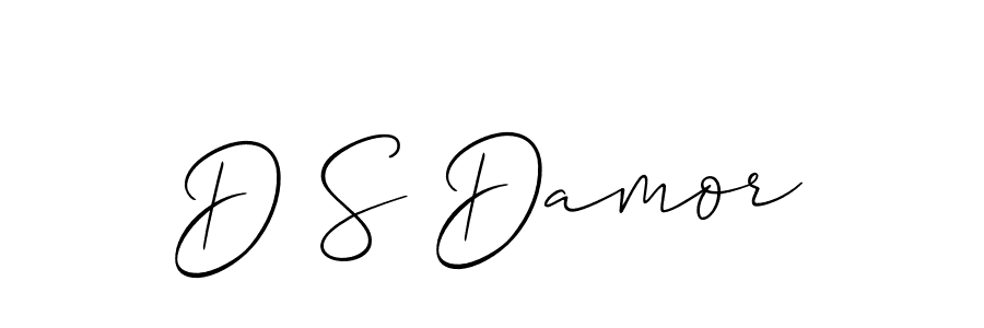 Use a signature maker to create a handwritten signature online. With this signature software, you can design (Allison_Script) your own signature for name D S Damor. D S Damor signature style 2 images and pictures png