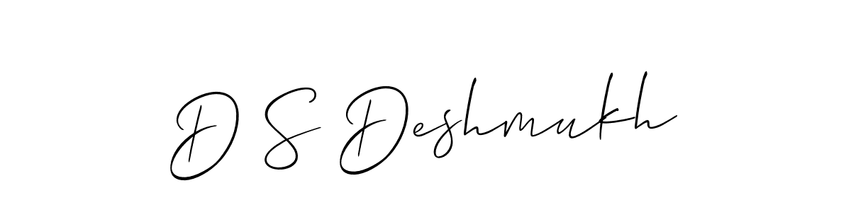 How to make D S Deshmukh signature? Allison_Script is a professional autograph style. Create handwritten signature for D S Deshmukh name. D S Deshmukh signature style 2 images and pictures png