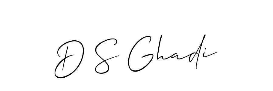 How to Draw D S Ghadi signature style? Allison_Script is a latest design signature styles for name D S Ghadi. D S Ghadi signature style 2 images and pictures png