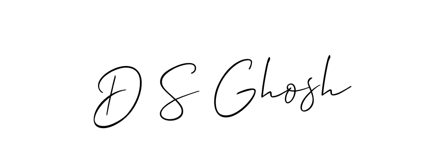 Create a beautiful signature design for name D S Ghosh. With this signature (Allison_Script) fonts, you can make a handwritten signature for free. D S Ghosh signature style 2 images and pictures png