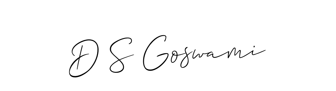 Make a beautiful signature design for name D S Goswami. With this signature (Allison_Script) style, you can create a handwritten signature for free. D S Goswami signature style 2 images and pictures png