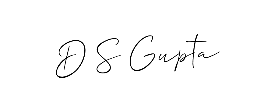 Create a beautiful signature design for name D S Gupta. With this signature (Allison_Script) fonts, you can make a handwritten signature for free. D S Gupta signature style 2 images and pictures png
