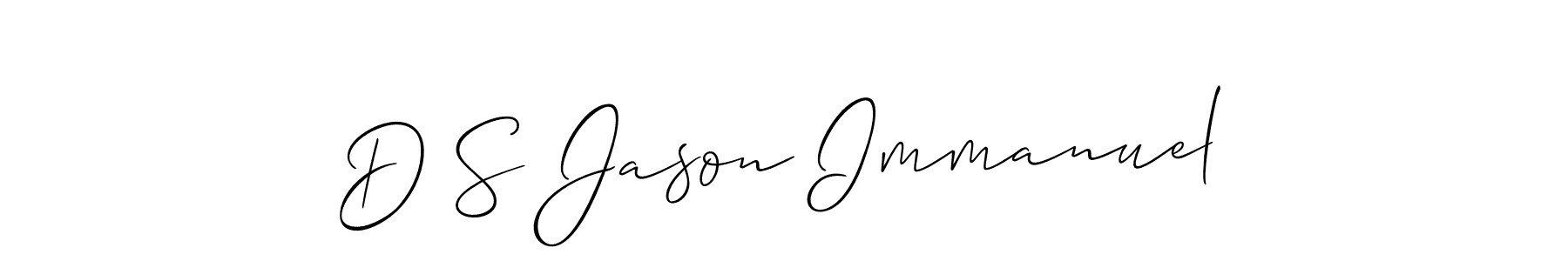 Similarly Allison_Script is the best handwritten signature design. Signature creator online .You can use it as an online autograph creator for name D S Jason Immanuel. D S Jason Immanuel signature style 2 images and pictures png