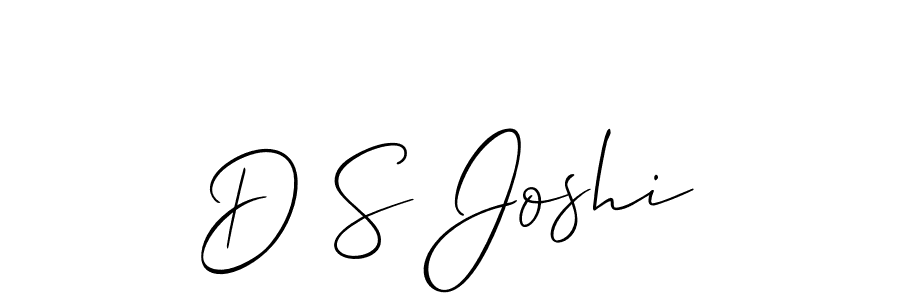 How to make D S Joshi name signature. Use Allison_Script style for creating short signs online. This is the latest handwritten sign. D S Joshi signature style 2 images and pictures png