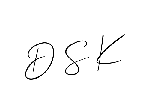 if you are searching for the best signature style for your name D S K. so please give up your signature search. here we have designed multiple signature styles  using Allison_Script. D S K signature style 2 images and pictures png