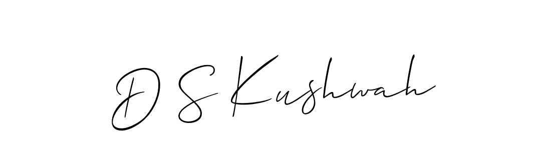 How to make D S Kushwah signature? Allison_Script is a professional autograph style. Create handwritten signature for D S Kushwah name. D S Kushwah signature style 2 images and pictures png