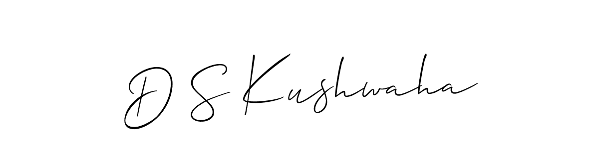 Create a beautiful signature design for name D S Kushwaha. With this signature (Allison_Script) fonts, you can make a handwritten signature for free. D S Kushwaha signature style 2 images and pictures png