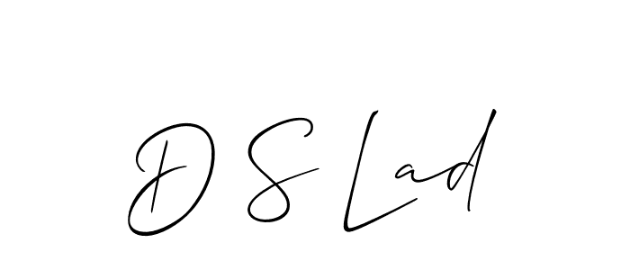 Design your own signature with our free online signature maker. With this signature software, you can create a handwritten (Allison_Script) signature for name D S Lad. D S Lad signature style 2 images and pictures png